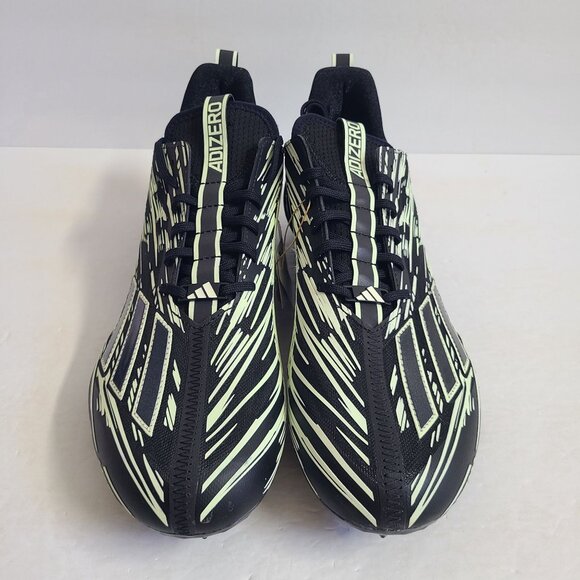 NEW Adidas Adizero 12.0 Glow In The Dark Football Cleats IE5447 Size 12 Black - Picture 2 of 8
